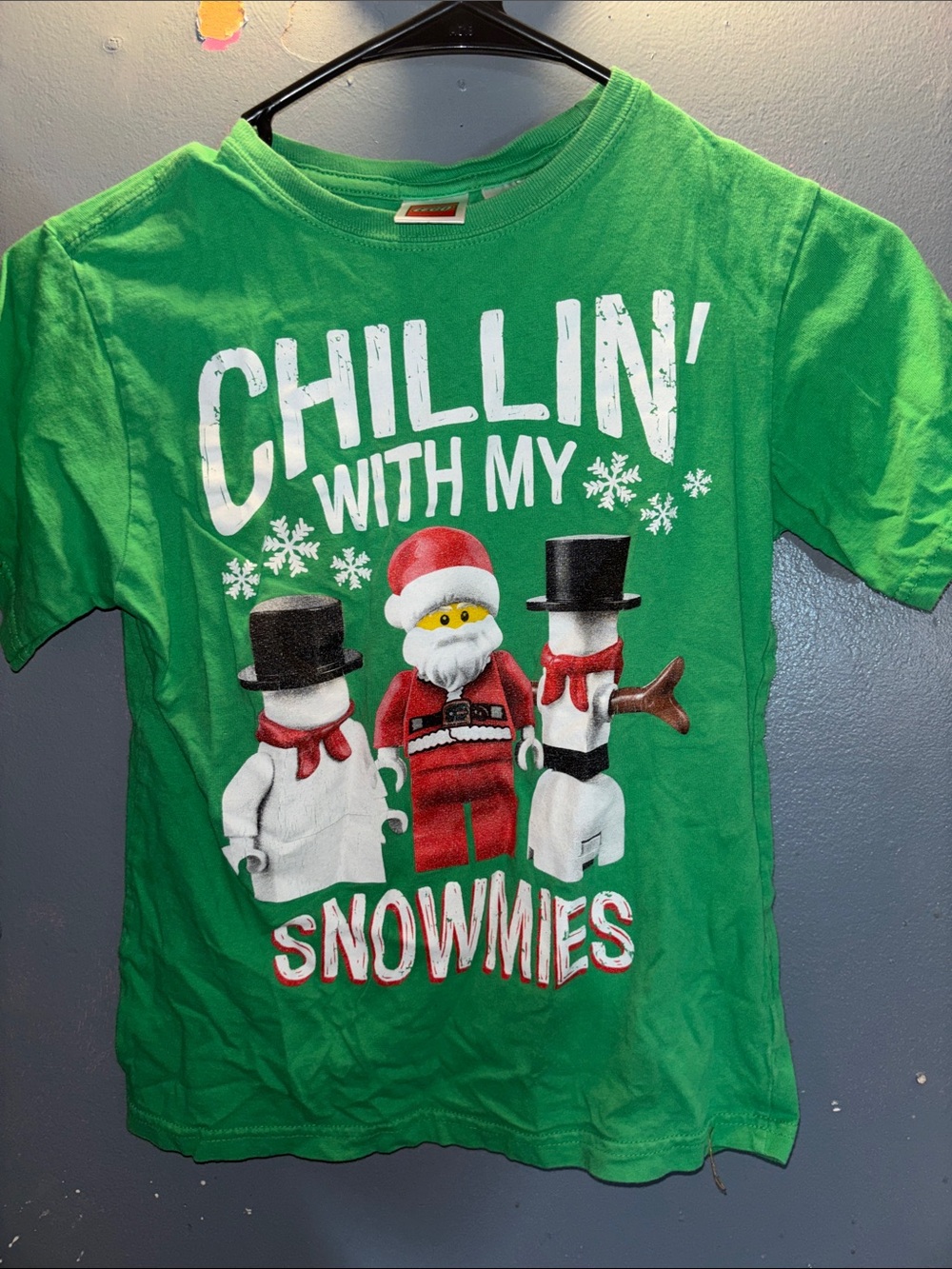 Lego Bright Green 'Chillin' With My Snowmies' Holiday Tee